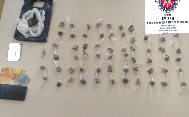  Homem é preso com 63 trouxas de maconha em Camaçari