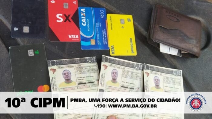  10ª CIPM prende estelionatário em flagrante no centro de Candeias