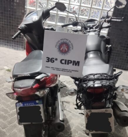  36ª CIPM confronta criminosos e recupera motos roubadas em Camaçari e Dias D’Ávila