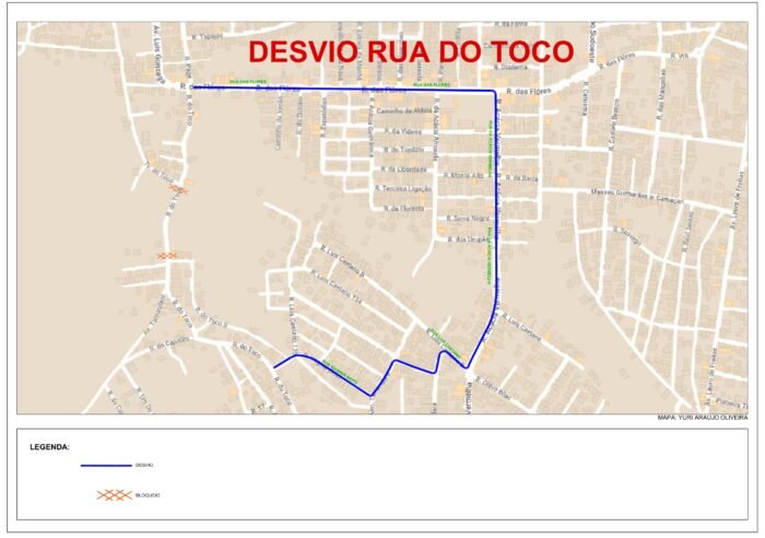 Camaçari: Rua do Parque Verde II é interditada para execução de obras 1 DESVIO RUA DO TOCO page 0001