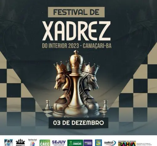 Camaçari recebe Festival de Xadrez do Interior no próximo domingo (03)