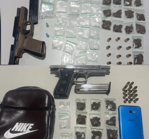  Dois homens são presos com drogas, pistolas e munições no Phoc III