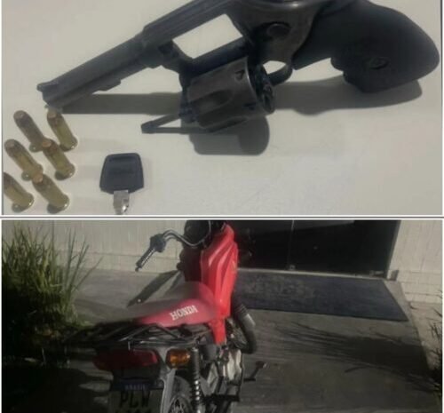  Adolescente é apreendido com moto roubada, arma e munições em Camaçari