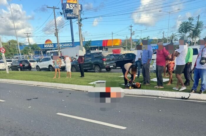  Mulher morre após ser atropelada na Avenida Jorge Amado, em Camaçari